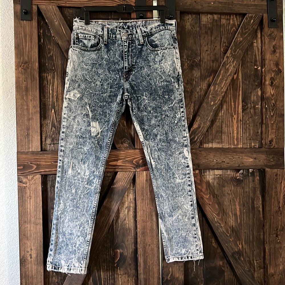 Levi's 512 Slim Taper Acid Wash Paint Splatter Jeans 32x30